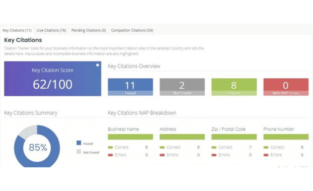 best brightlocal citation score